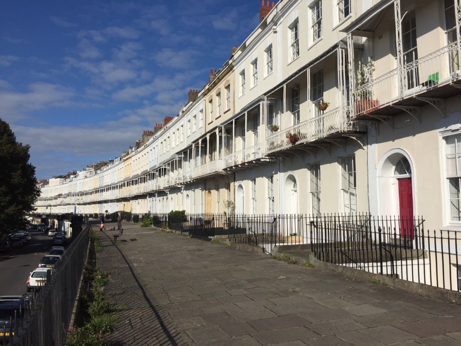 Royal York Crescent, a Georgian terrace in Clifton, Bristol