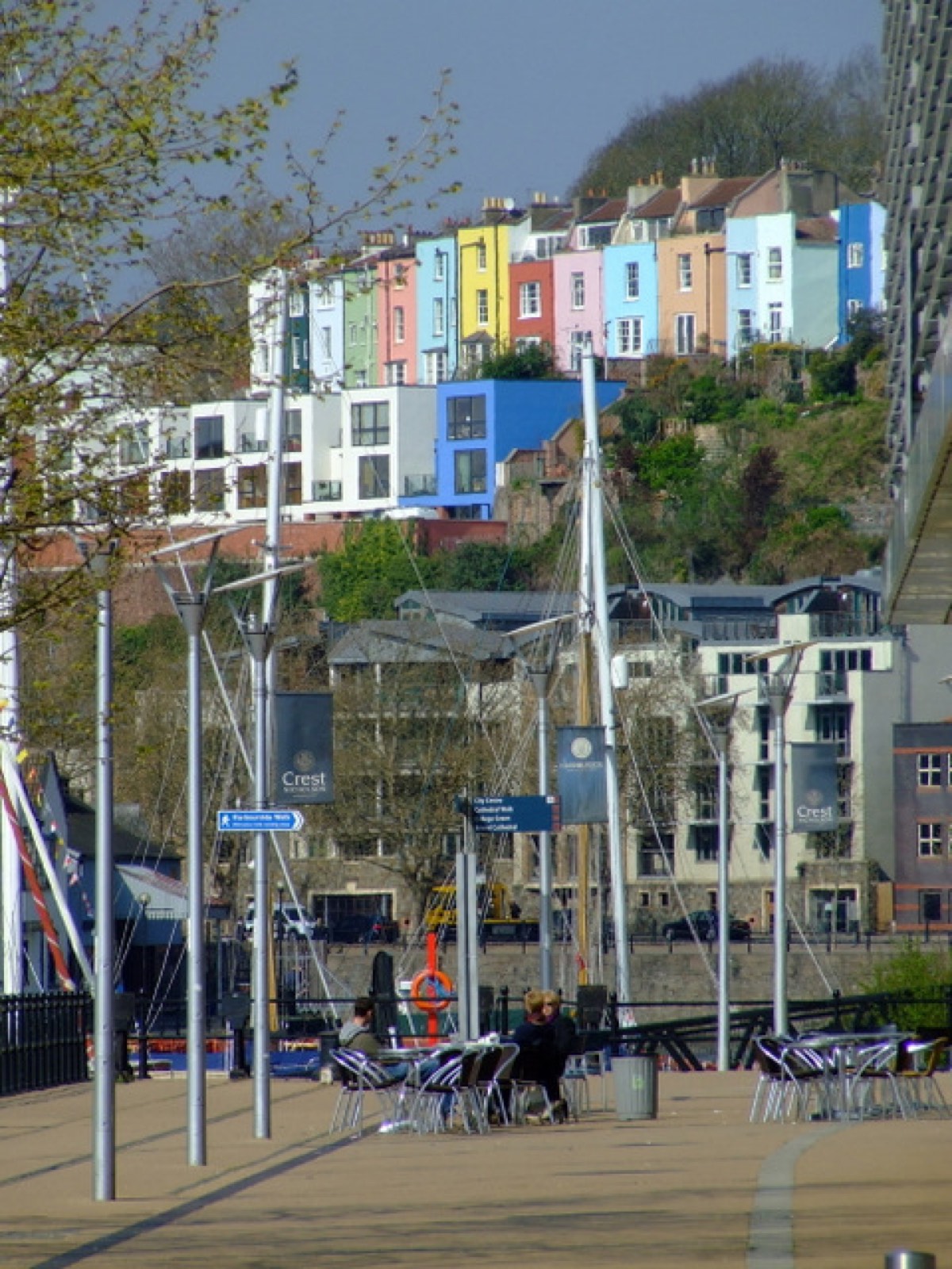 Colourful houses in Cliftonwood, Bristol
