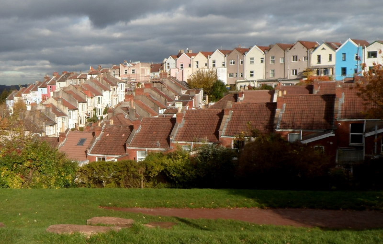 Colourful rooftops of Totterdown, Bristol
